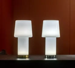 Lampe, Baladeuse, Cameo, blanc, or, IP54, LED, dim, 2700K, 220 lm, L12,3cm, H24,9cm - Fontana Arte