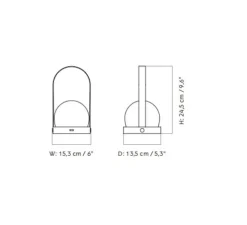 Lampe, baladeuse, Carrie, laiton brossé, LED, dim, 2700K, 380 lm, Ø13,5cm, H24,5cm - Audo Copenhagen