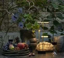 Lampe, baladeuse, Cordeless, KNOKKE, LED, 2700k, noir et laiton, L8cm, H35cm - DCW éditions Paris