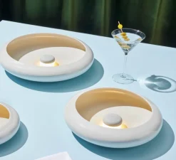 Lampe, Baladeuse, d'extérieur, Oloha Blanc Desert Medium, blanc, IP55, LED, 2200K, 200 lm, L30cm, H7,3cm - Fatboy