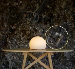 Lampe, Baladeuse, d'extérieur, Circ M-3727, or satiné, IP67, LED, dim, 3000K, 290 lm, L37cm, H12,1cm - Estiluz