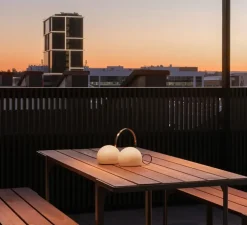 Lampe, Baladeuse, d'extérieur, Circ M-3727, or satiné, IP67, LED, dim, 3000K, 290 lm, L37cm, H12,1cm - Estiluz