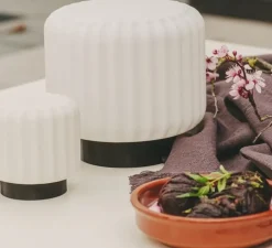 Lampe, baladeuse d'extérieur, Dentelles H15, noir, IP65, Ø16cm, H15cm - Atelier Pierre