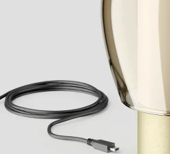 Lampe, Baladeuse, Easy Peasy Flamingo, rose & bronze, verre teinté gris, LED, dim, 2700K, 380 lm, Ø12,1cm, H23,3cm - Lodes