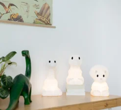 Lampe, Baladeuse, First Light Giants Dino, Rena Tyrannosaurus Rex, blanc, LED, dim, 2 700K, 100lm, L24cm, H14cm - Mr Maria