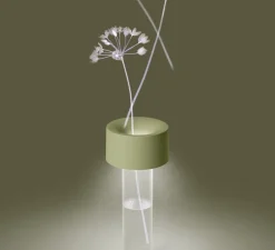 Lampe, Baladeuse, Fleur, vert sauge, LED, dim, 3000K, 188 lm, Ø11cm, H24cm - Foscarini