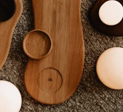 Lampe, Baladeuse, Fondant L, chêne, IP65, LED, dim, 2700K, 100 lm, Ø13cm, H16cm - Atelier Pierre