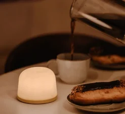 Lampe, Baladeuse, Fondant set de 3, chêne, IP65, LED, dim, 2700K, 100 lm, Ø26cm, H8,5cm - Atelier Pierre