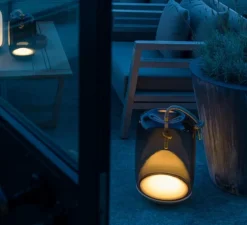 Lampe, Baladeuse, Knot Battery, verre fumé, IP44, LED, 2700K, 580 lm, Ø30cm, H46cm - Brokis