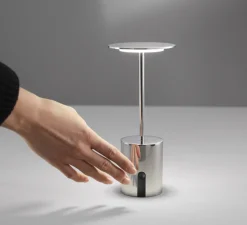 Lampe, Baladeuse, Liberty, chrome, IP44, LED, dim, 3000K, 300 lm, Ø10cm, H22cm - Nedgis