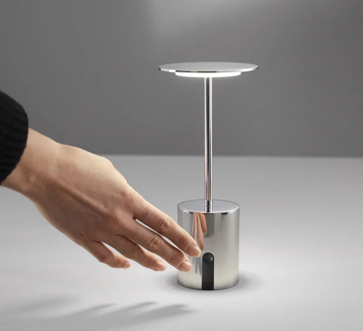 Lampe, Baladeuse, Liberty, chrome, IP44, LED, dim, 3000K, 300 lm, Ø10cm, H22cm - Nedgis