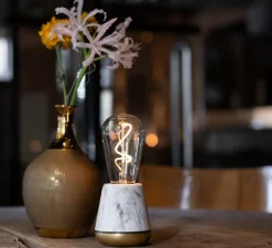 Lampe, Baladeuse, One, marbre blanc, Ø8,5cm, H19,5cm - Humble