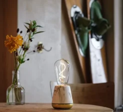 Lampe, Baladeuse, One, marbre blanc, Ø8,5cm, H19,5cm - Humble