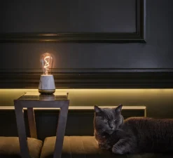 Lampe, Baladeuse, One, marbre blanc, Ø8,5cm, H19,5cm - Humble