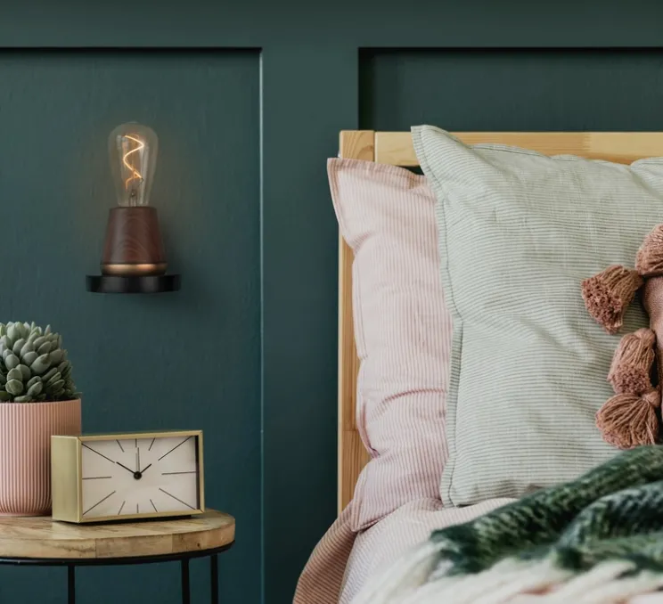 Lampe, Baladeuse, One, noyer, Led, 2200K, 43lm, Ø8,5cm, H19,5cm - Humble