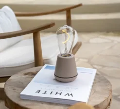 Lampe, Baladeuse, One Outdoor, gris lin, IP65, Ø8,5cm, H19,5cm - Humble