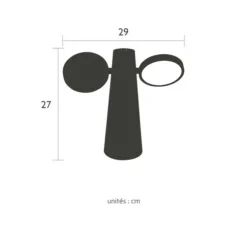 Lampe, Baladeuse, Oto, ocre rouge, IP54, L29cm, H27cm - Fermob