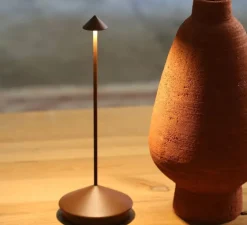 Lampe, Baladeuse, Pina, Corten, IP54, LED, dim, 2200-2700-3000K, 245 lm, Ø10,5cm, H29cm - Zafferano