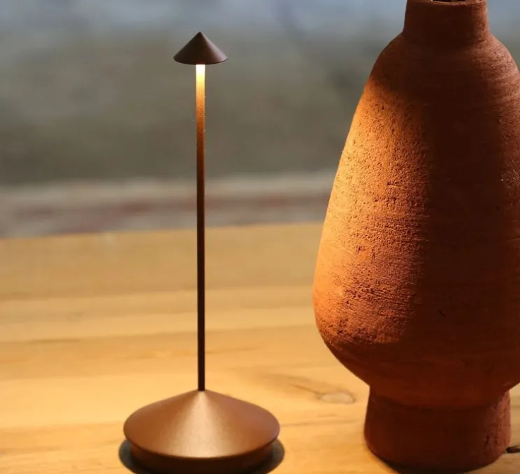 Lampe, Baladeuse, Pina, Corten, IP54, LED, dim, 2200-2700-3000K, 245 lm, Ø10,5cm, H29cm - Zafferano