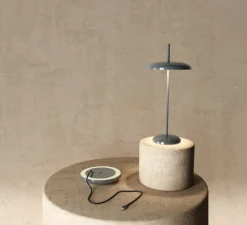 Lampe, Baladeuse, Porte, bleu gris, IP43, LED, dim, 2300-2700-3000K, 400 lm, Ø16cm, H35cm - Nexia