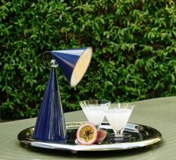 Lampe, Baladeuse, Pose, bleu indigo, IP44, LED, dim, 2700-3000K, 220 lm, L17,5cm, H25cm - Tom Dixon