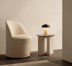 Lampe, Baladeuse, Reverse, bronze, travertin, IP44, LED, dim, 2700K, 125 lm, Ø19,6cm, H24,5cm - Audo Copenhagen