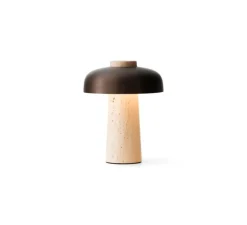 Lampe, Baladeuse, Reverse, bronze, travertin, IP44, LED, dim, 2700K, 125 lm, Ø19,6cm, H24,5cm - Audo Copenhagen