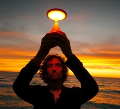 Lampe, Baladeuse, Salt, orange sanguine, IP21, LED, dim, 2700K, 450 lm, Ø12,8cm, H19cm - GRAU