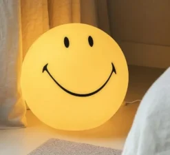 Lampe, Baladeuse, Smiley® XL, jaune, IP24, Ø45cm, H40cm - Mr Maria