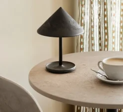 Lampe, Baladeuse, Terra, noir, marc de café recyclé, IP44, LED, dim, 2700K, 230 lm, Ø17,5cm, H25cm - Mater