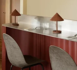 Lampe, Baladeuse, Terra, rouge rouille, marc de café recyclé, IP44, LED, dim, 2700K, 230 lm, Ø17,5cm, H25cm - Mater