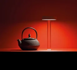 Lampe, Baladeuse, TeTaTeT Flûte, transparent, blanc, LED, 2700K, 180lm, Ø11cm, H25cm - Davide Groppi