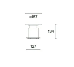 Lampe, Baladeuse, w241 Faro, gris brut, IP54, LED, dim, 2700K, 170 lm, L15,7cm, H13,4cm - Wastberg
