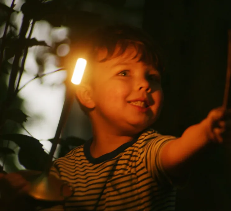 Lampe, baladeuse, Wick, laiton, LED, 2600K, Ø12cm, H26cm - Graypants