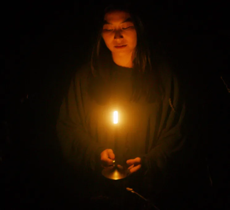 Lampe, baladeuse, Wick, laiton, LED, 2600K, Ø12cm, H26cm - Graypants