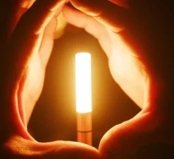 Lampe, baladeuse, Wick, laiton, LED, 2600K, Ø12cm, H26cm - Graypants