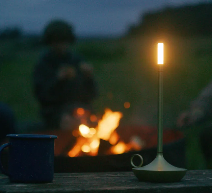 Lampe, baladeuse, Wick, laiton, LED, 2600K, Ø12cm, H26cm - Graypants