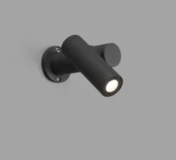 Lampe borne et applique, Spy-1, gris foncé, IP65, 3000k, 500lm, Ø4cm, H14,5cm - Faro