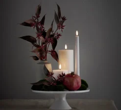 Lampe Bougie, Smooth Pillar, blanc nordique, Ø7,8cm, H15cm , LED, dim- UYUNI