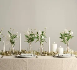 Lampe Bougie, Smooth Pillar, blanc nordique, Ø10cm, H20cm, LED, dim - UYUNI