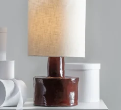 Lampe, Catherine, céramique, rouge brun, Ø25cm, H47cm - Serax