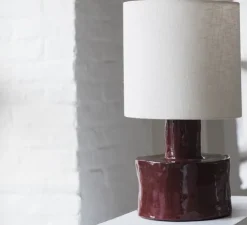 Lampe, Catherine, céramique, rouge brun, Ø25cm, H47cm - Serax