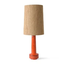 Lampe, Cone + Retro Stoneware, céramique, marron, rouge, Ø32cm, H80cm - HK Living