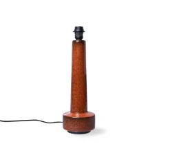 Lampe, Cone + Retro Stoneware, céramique, marron, rouge, Ø32cm, H80cm - HK Living