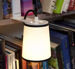 Lampe de bibliothèque, Lightbook, blanc, noir, H12cm - Designheure