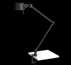 Lampe de bureau, Bolt, 2 bras, à pince, noir fumé, L9cm, H96cm - Tonone