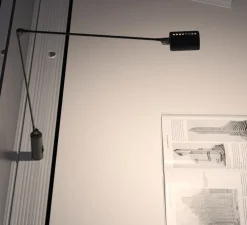 Lampe de bureau, Daphine Cilindro Led, Noir soft touch, LED, 2700K, 622 lm, Ø3cm, H88cm - Lumina