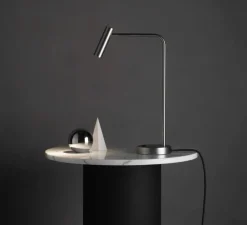 Lampe de bureau, Enna Desk Led, nickel, LED, 2700K, 124 lm, L12cm, H45cm - Astro