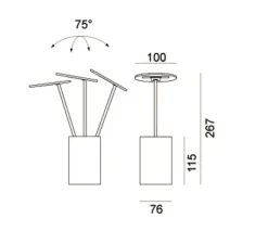 Lampe de bureau, E.T, noir, H26,7cm - Formagenda