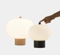 Lampe de bureau, Ilargi, bois, LED, dim, 2700k, 716 lm, Ø32cm, P31cm - LEDs C4